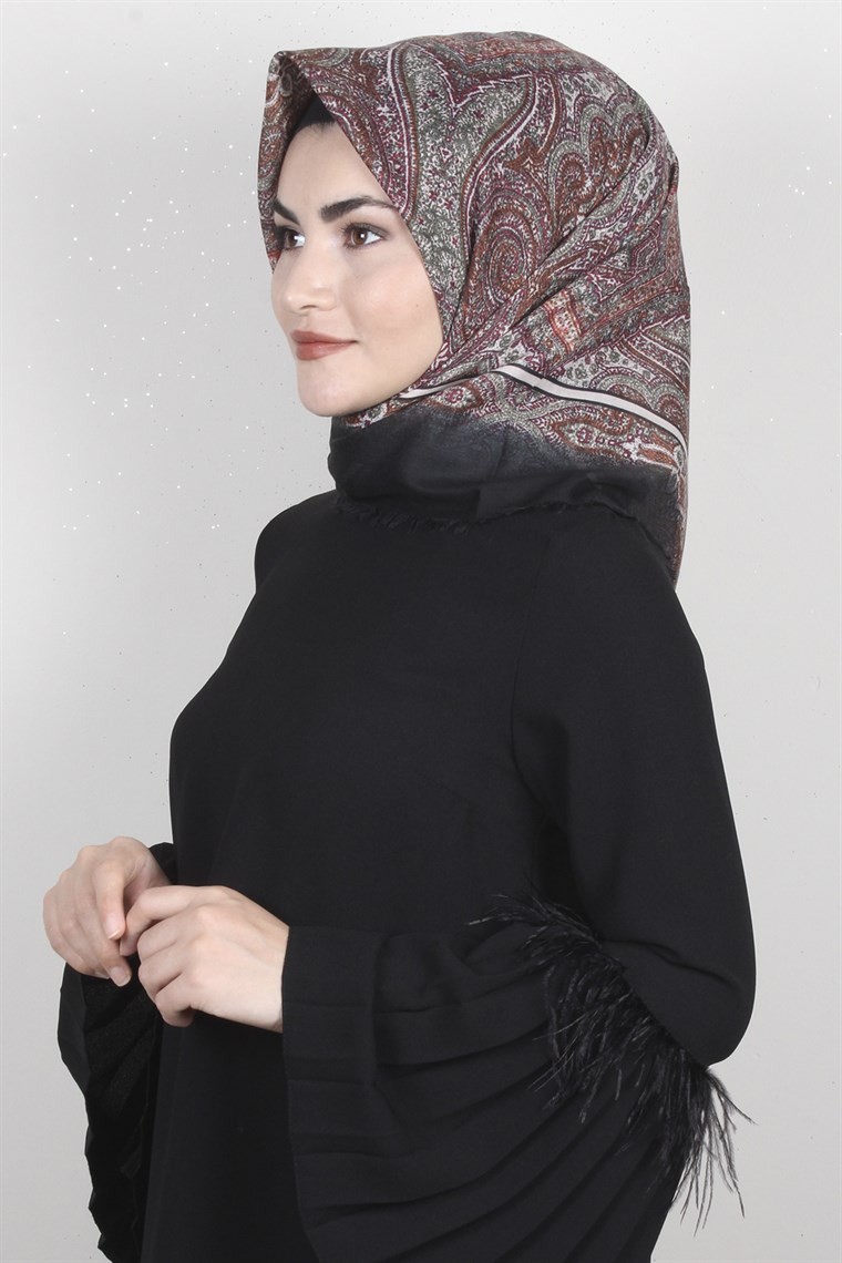 Coton Kare Eşarp 1206-16