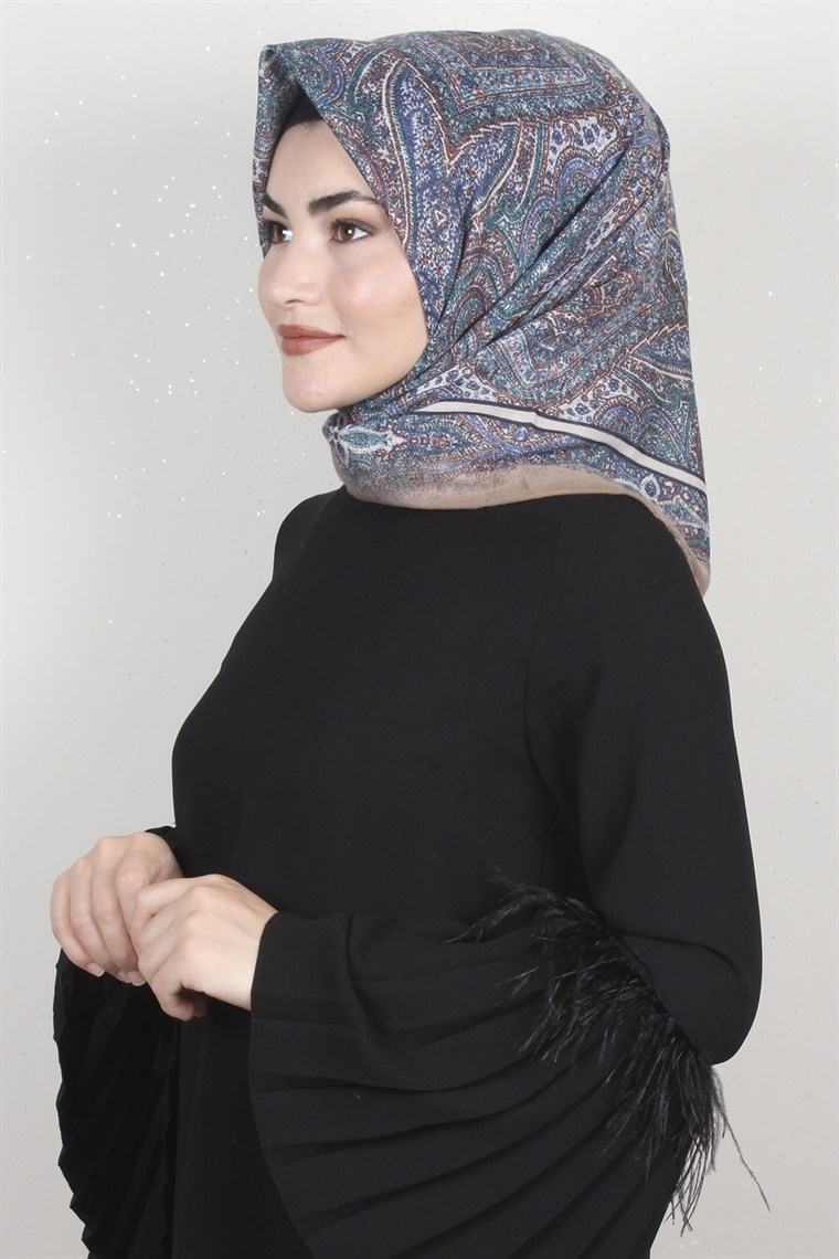 Coton Kare Eşarp 1206-3