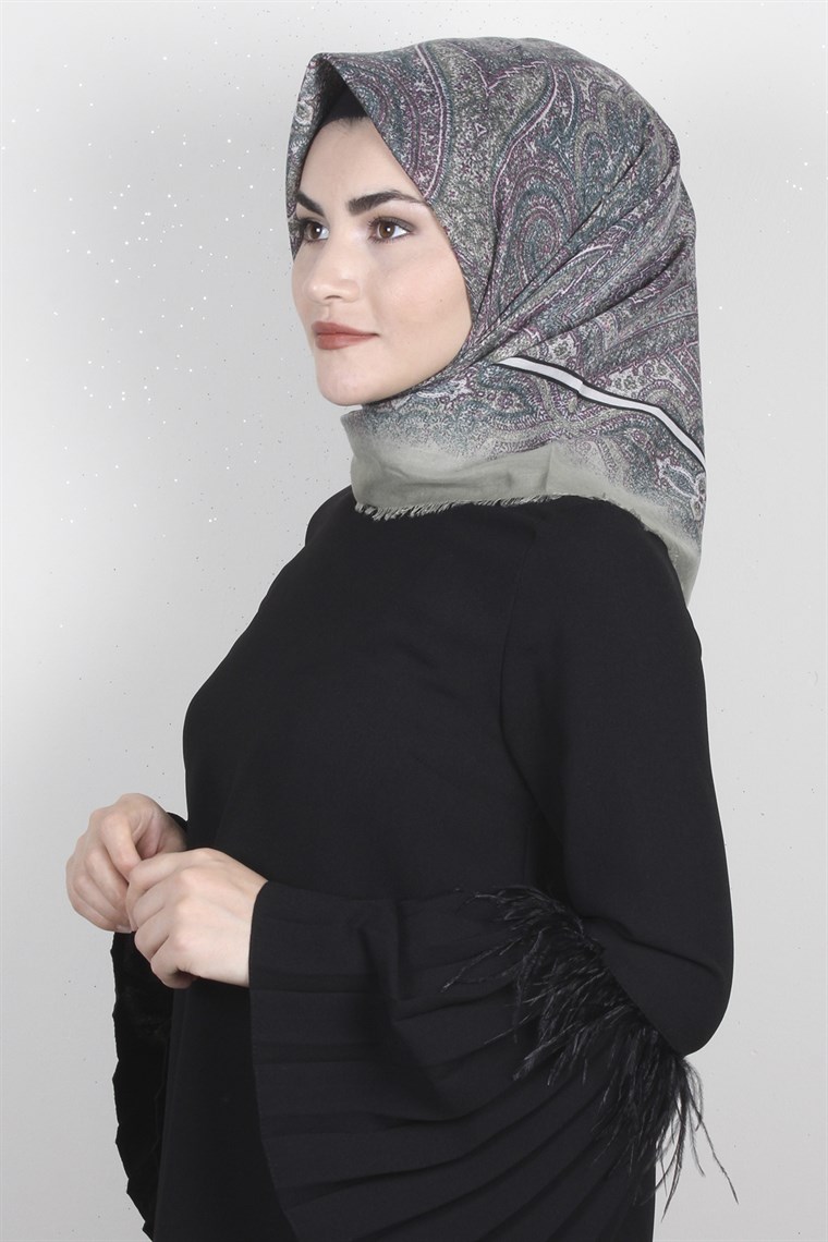 Coton Kare Eşarp 1206-9