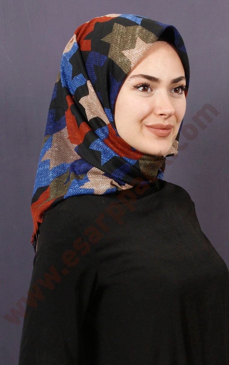 Coton Kare Eşarp 1207-1