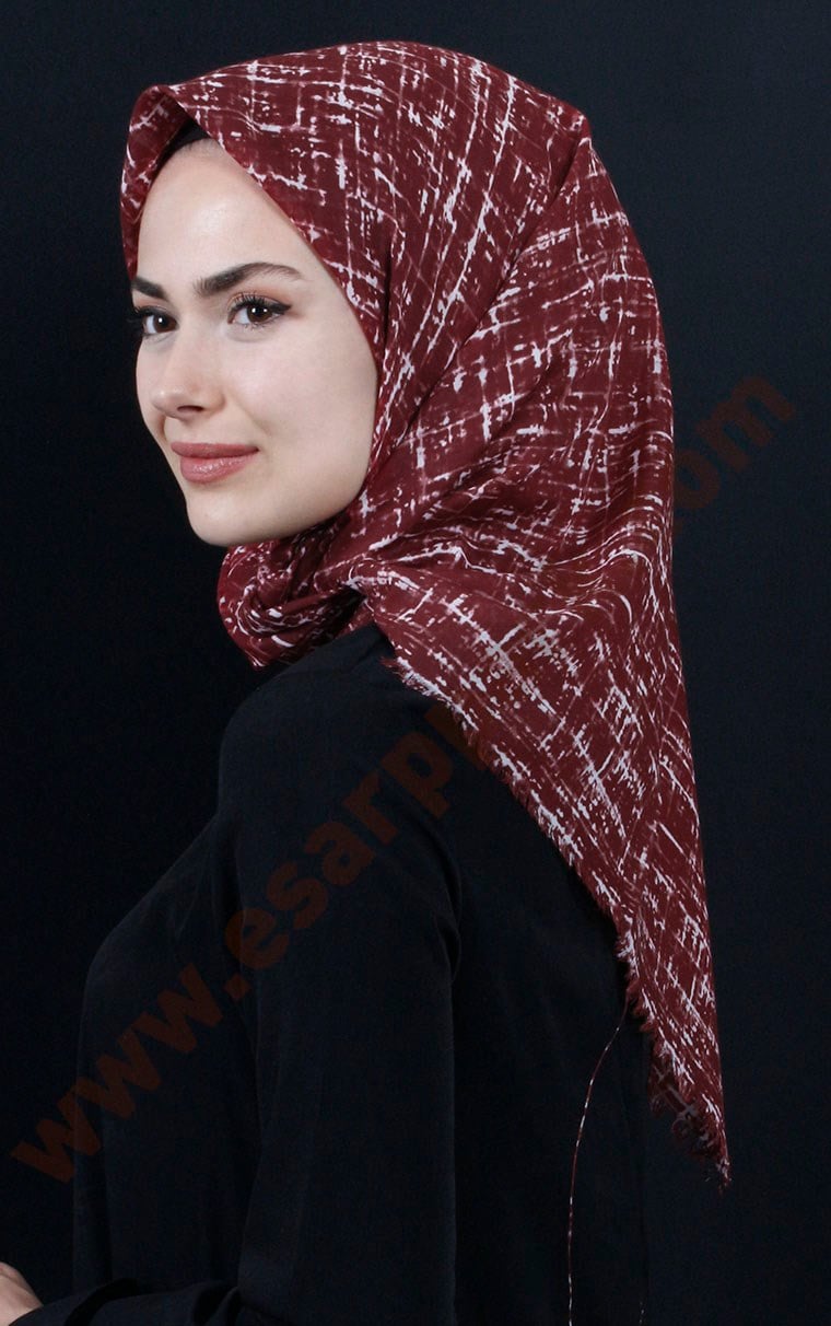 Coton Kare Eşarp 1207-14