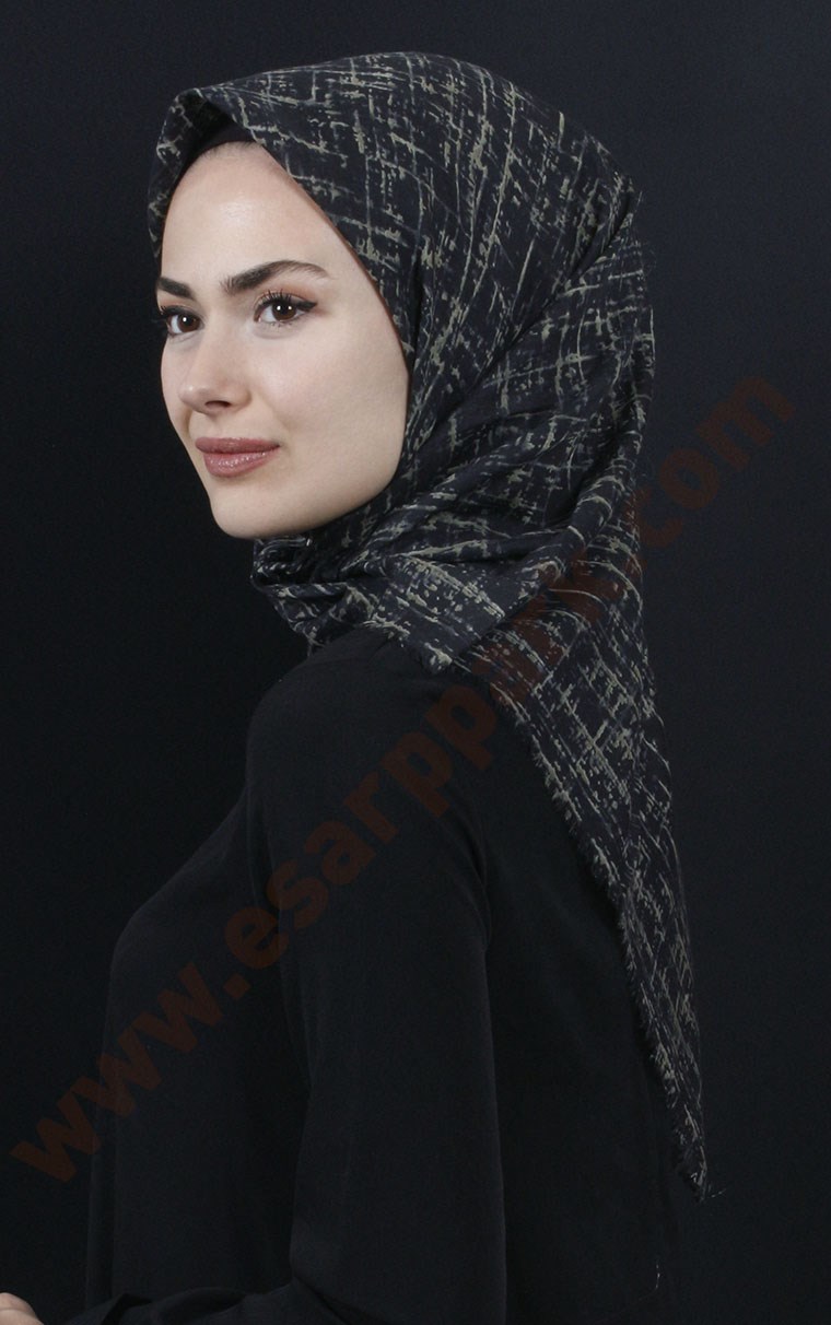 Coton Kare Eşarp 1207-15