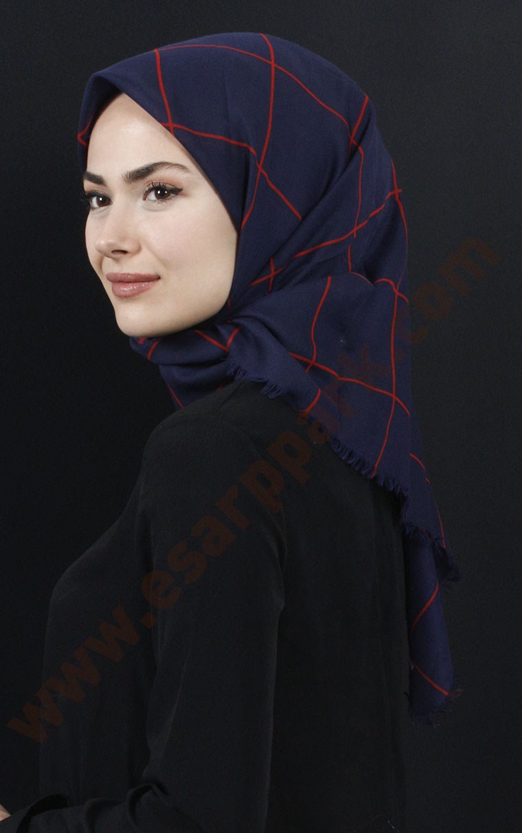 Coton Kare Eşarp 1207-17