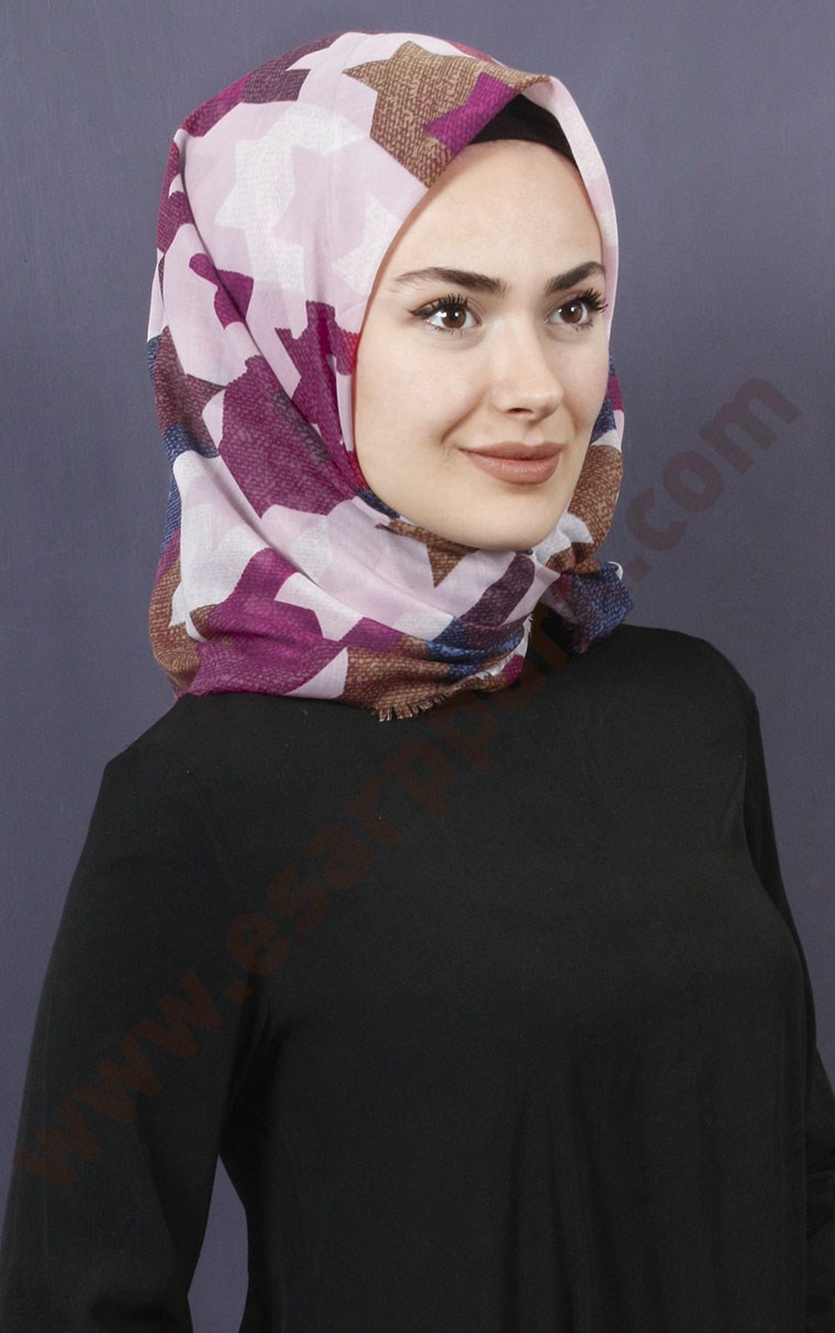 Coton Kare Eşarp 1207-2