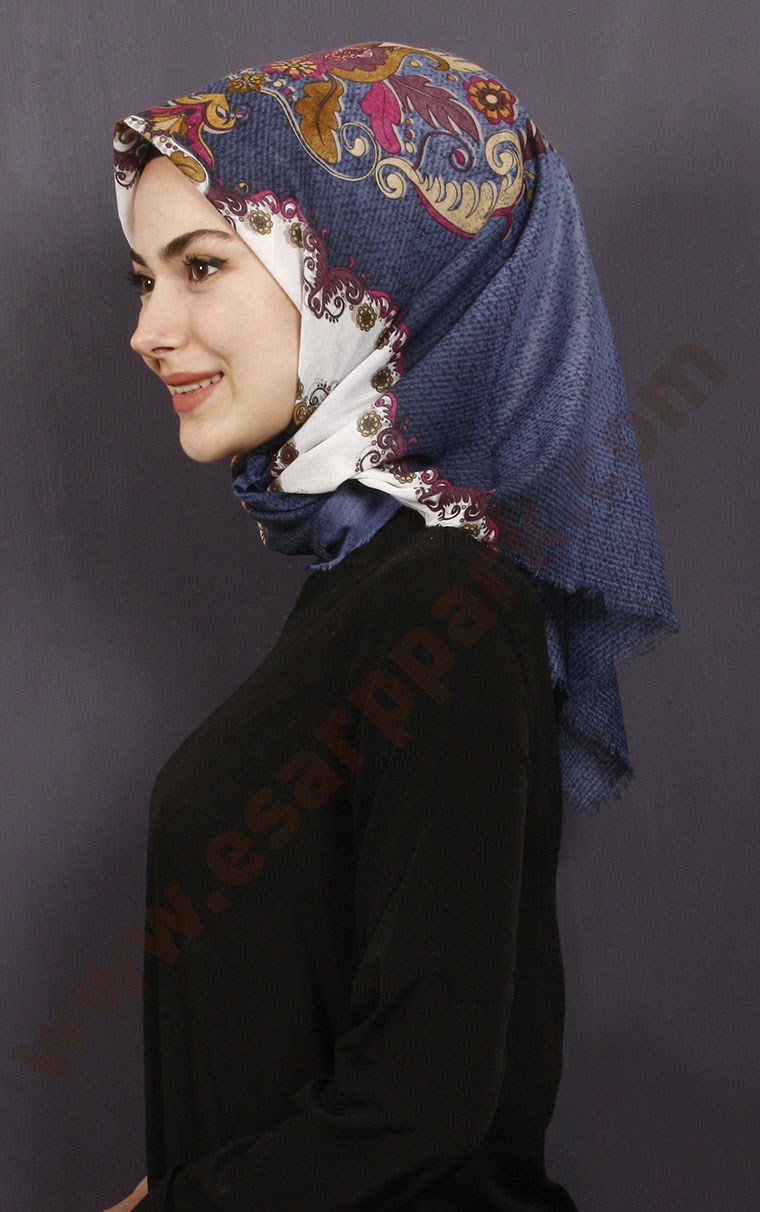 Coton Kare Eşarp 1207-22