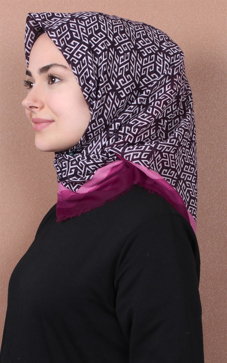 Coton Kare Eşarp 1207-30
