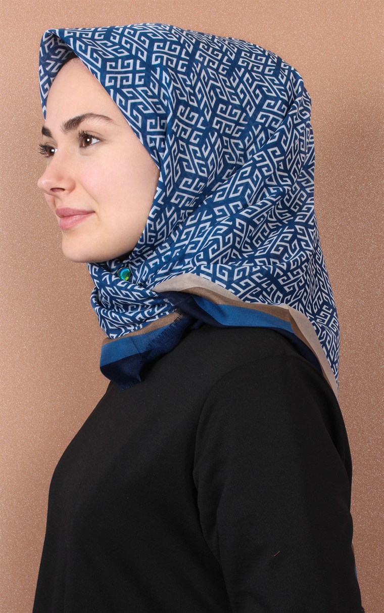 Coton Kare Eşarp 1207-38