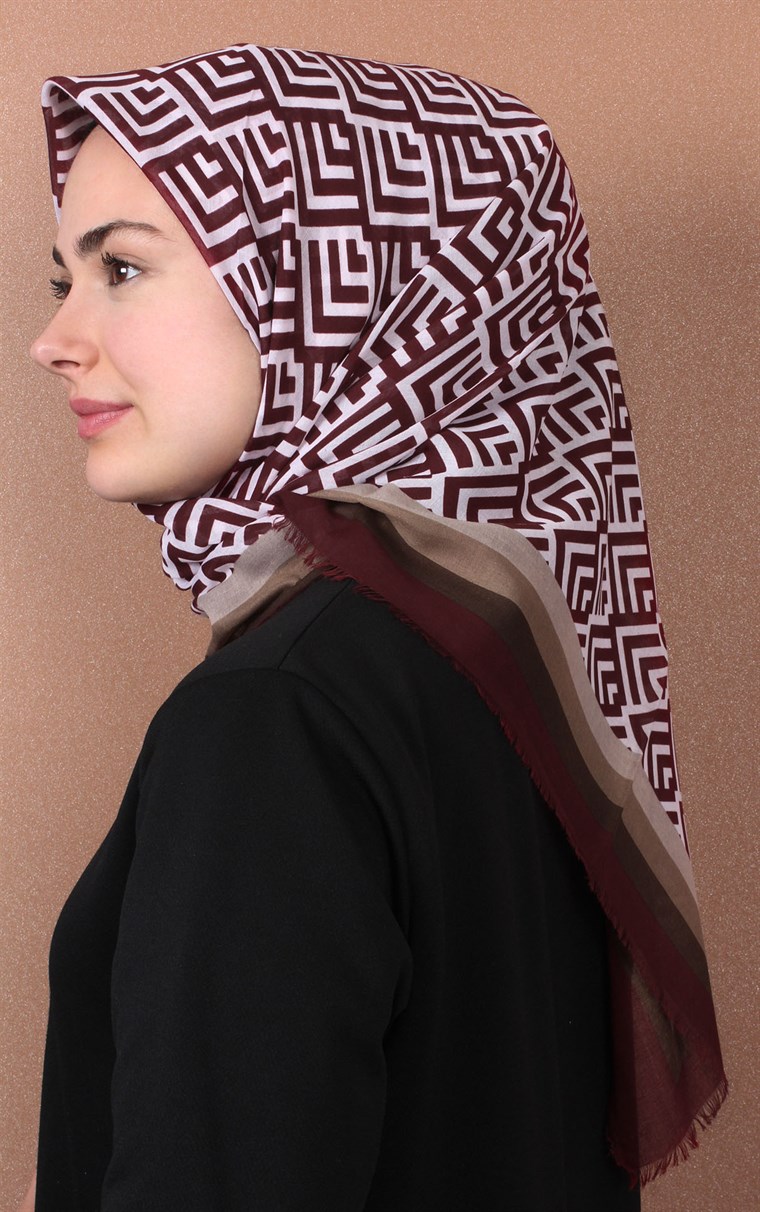 Coton Kare Eşarp 1207-43