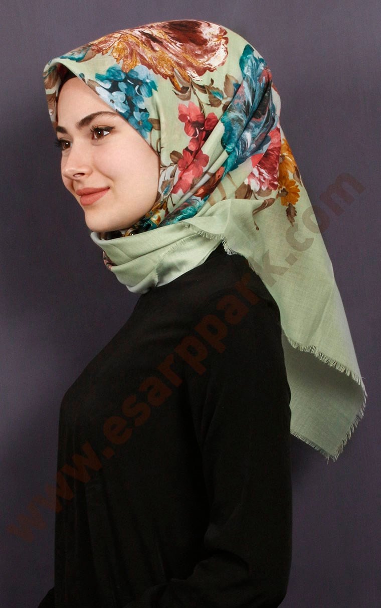 Coton Kare Eşarp 1207-45