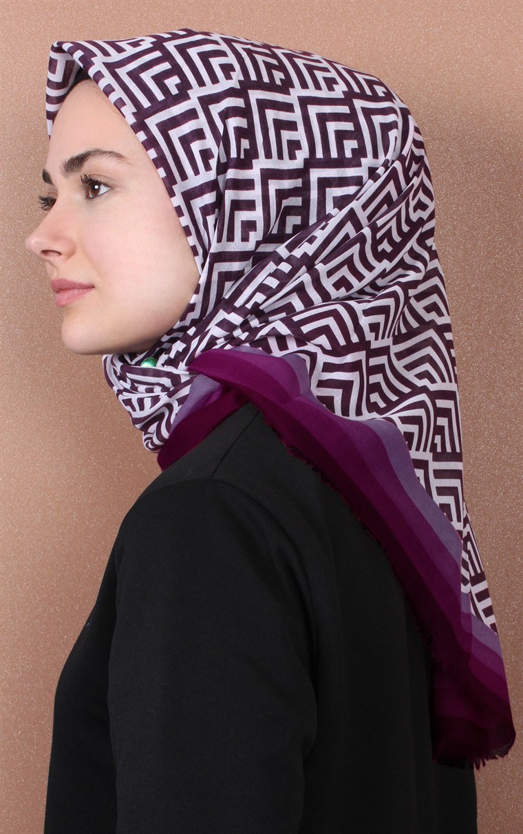 Coton Kare Eşarp 1207-46