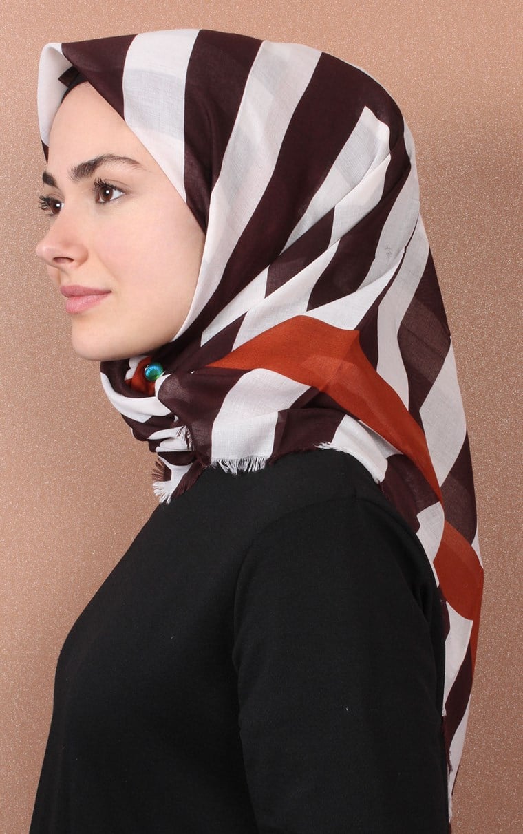 Coton Kare Eşarp 1207-49