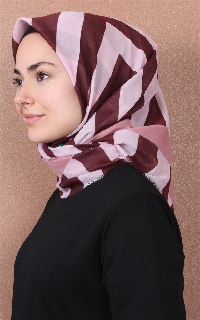 Coton Kare Eşarp 1207-53