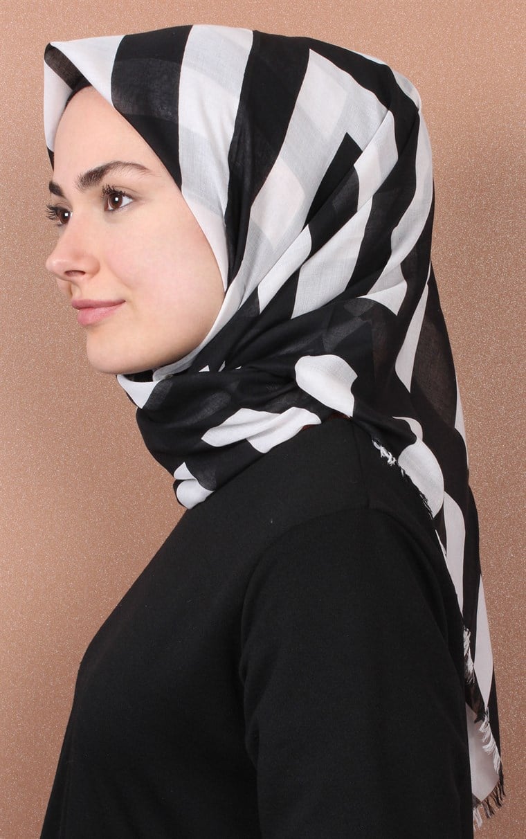 Coton Kare Eşarp 1207-57