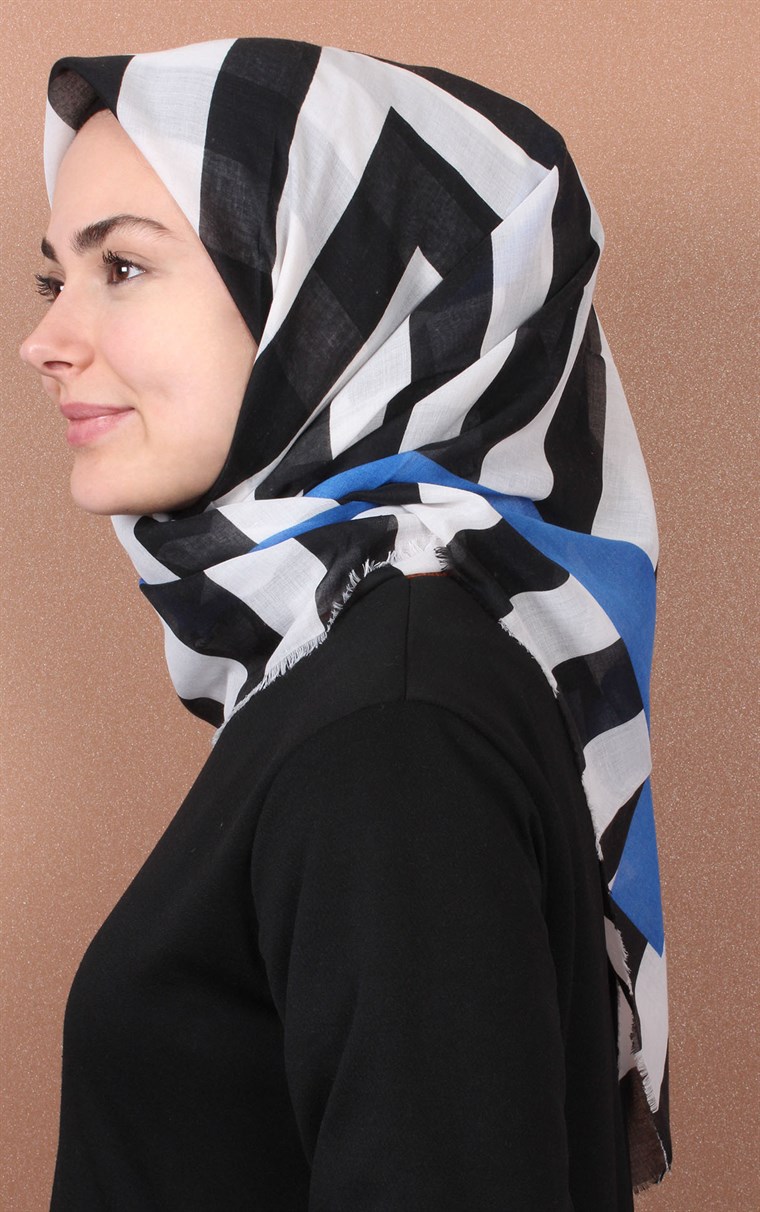 Coton Kare Eşarp 1207-58