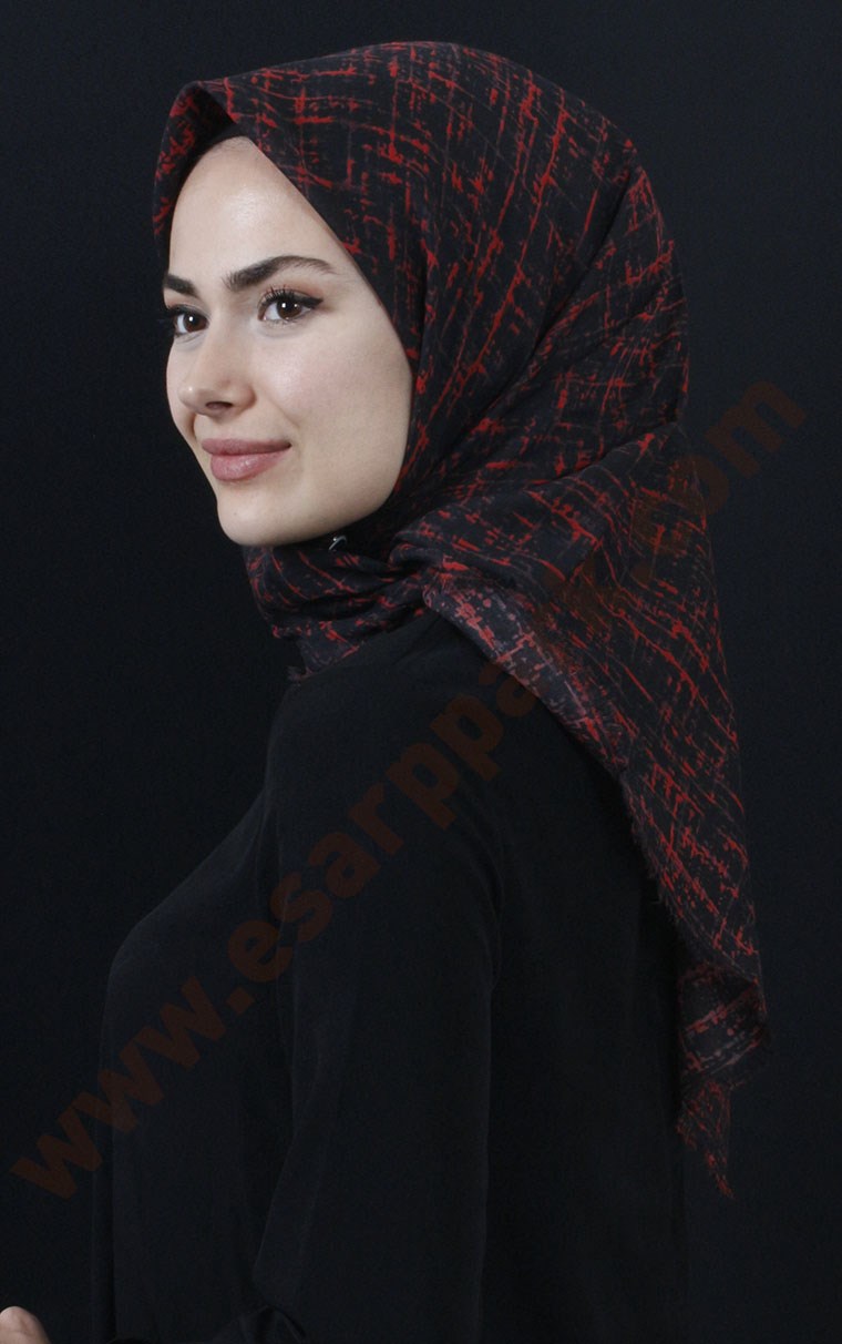 Coton Kare Eşarp 1207-6