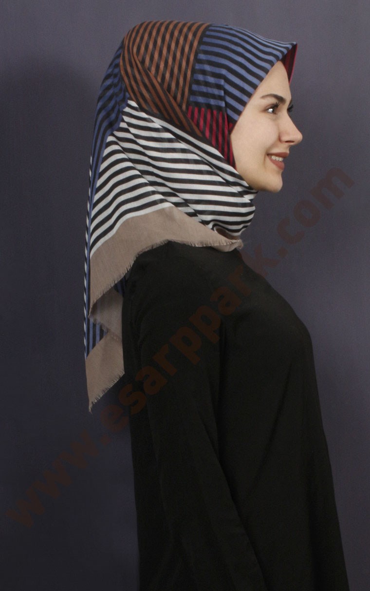Coton Kare Eşarp 1208-14