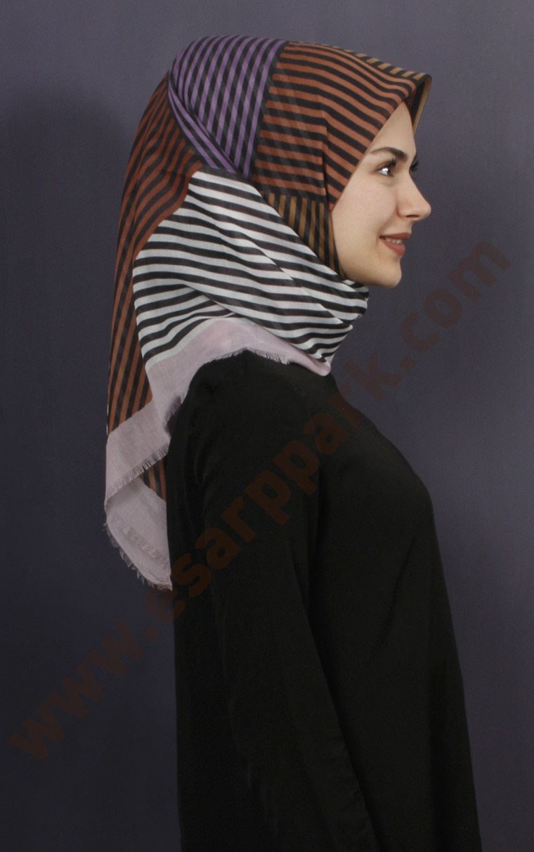 Coton Kare Eşarp 1208-15