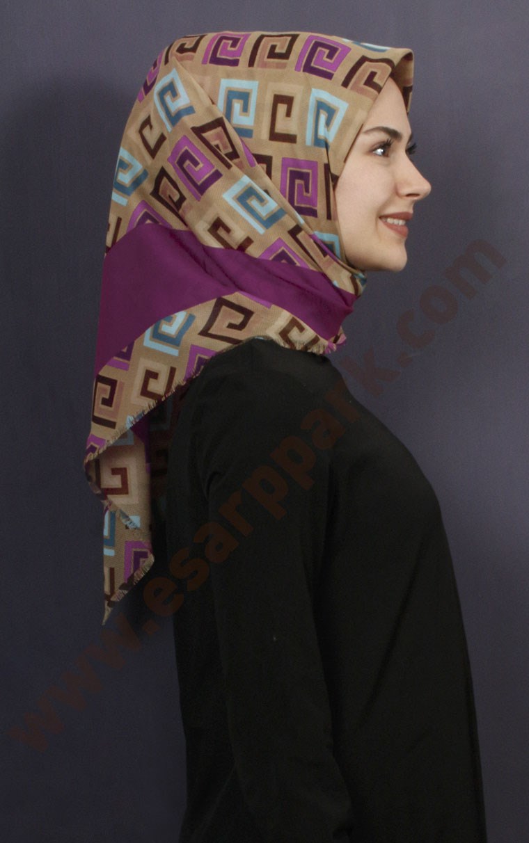 Coton Kare Eşarp 1208-22