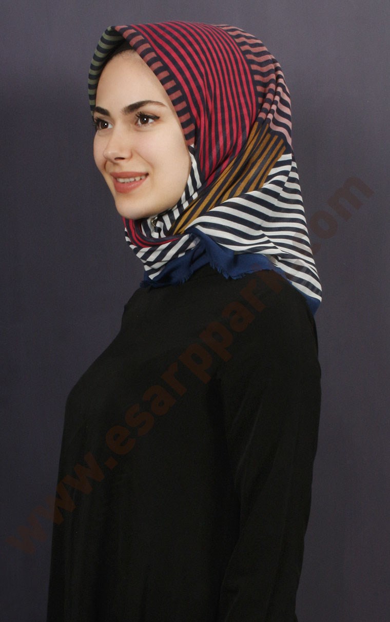 Coton Kare Eşarp 1208-6