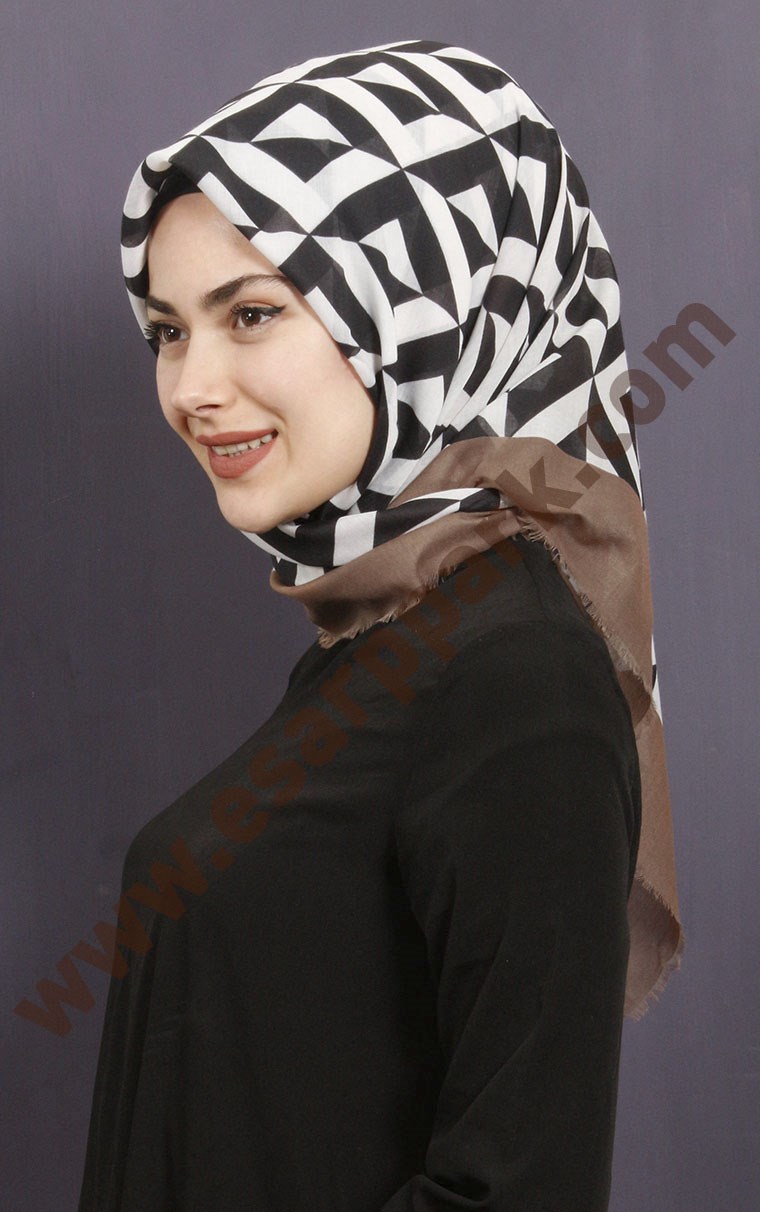Coton Kare Eşarp 1209-23