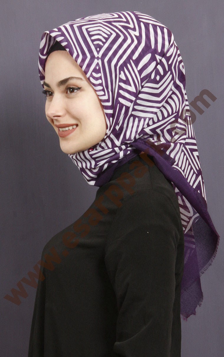 Coton Kare Eşarp 1209-3