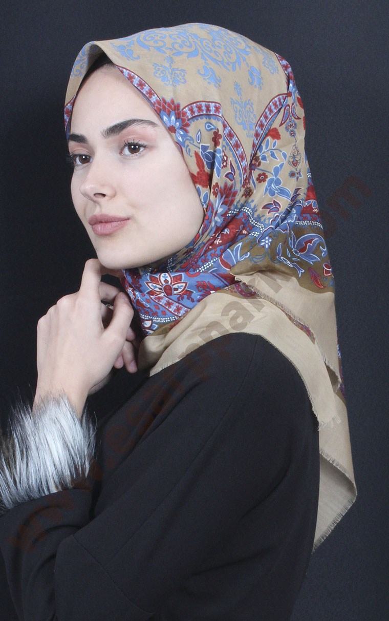 Coton Kare Eşarp 1214-16