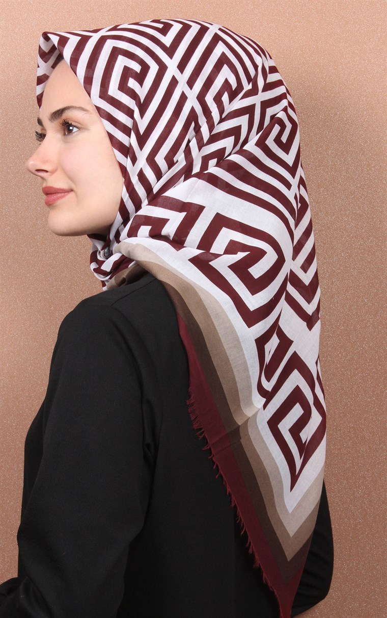 Coton Kare Eşarp 1214-22