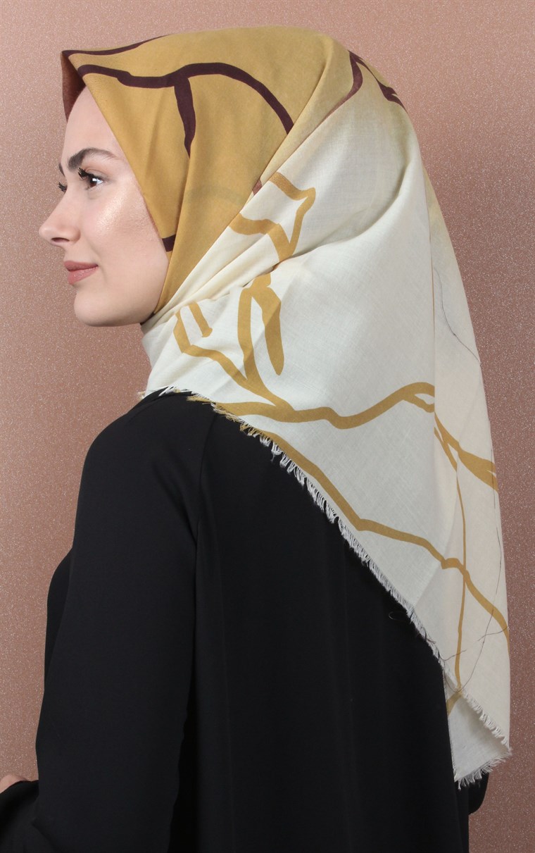 Coton Kare Eşarp 1214-24
