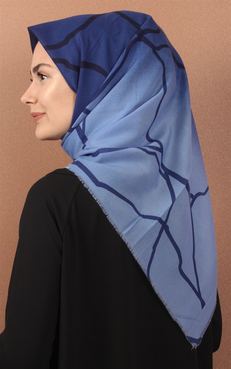 Coton Kare Eşarp 1214-27