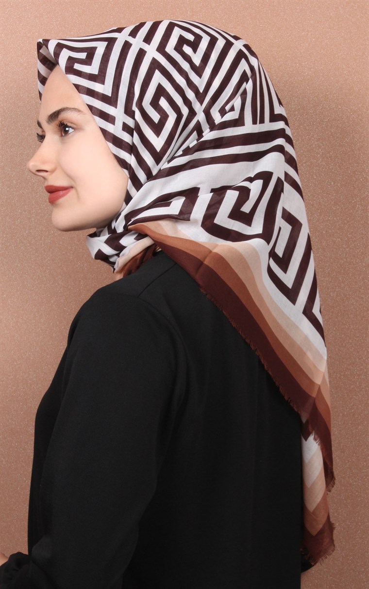 Coton Kare Eşarp 1214-30