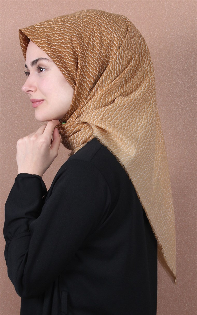 Coton Kare Eşarp 1214-4