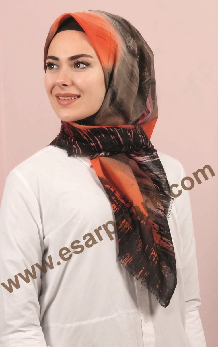 Coton Kare Eşarp 1214-48