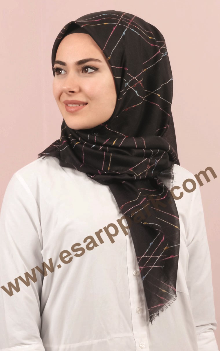 Coton Kare Eşarp 1214-51