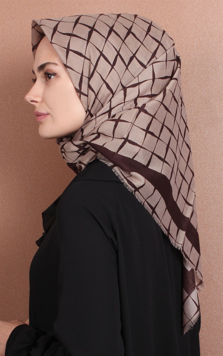 Coton Kare Eşarp 1214-56