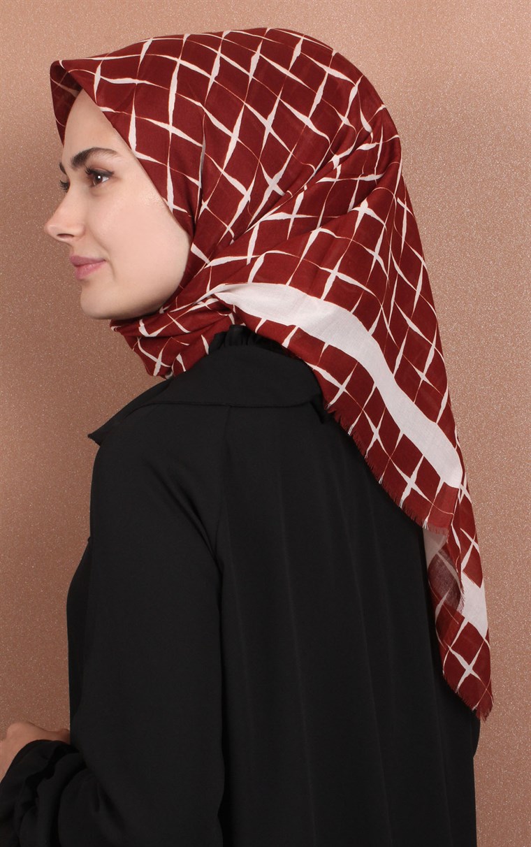 Coton Kare Eşarp 1214-57