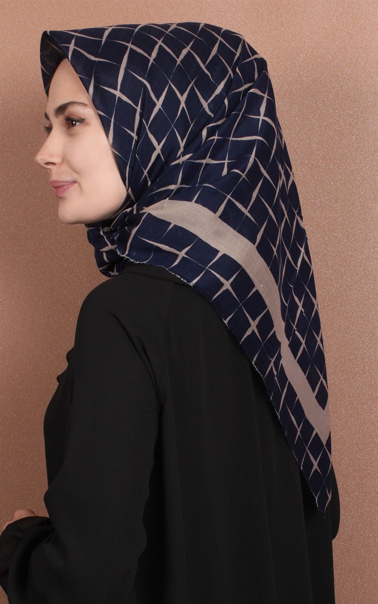 Coton Kare Eşarp 1214-58