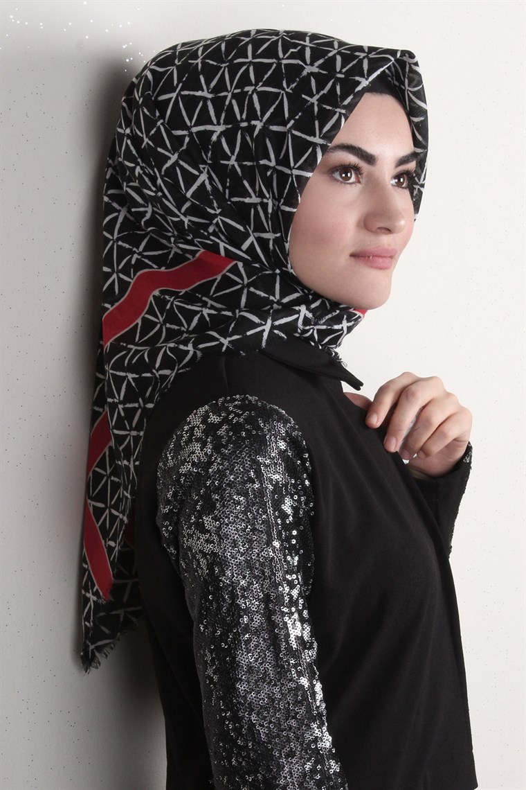 Coton Kare Eşarp 1214-65