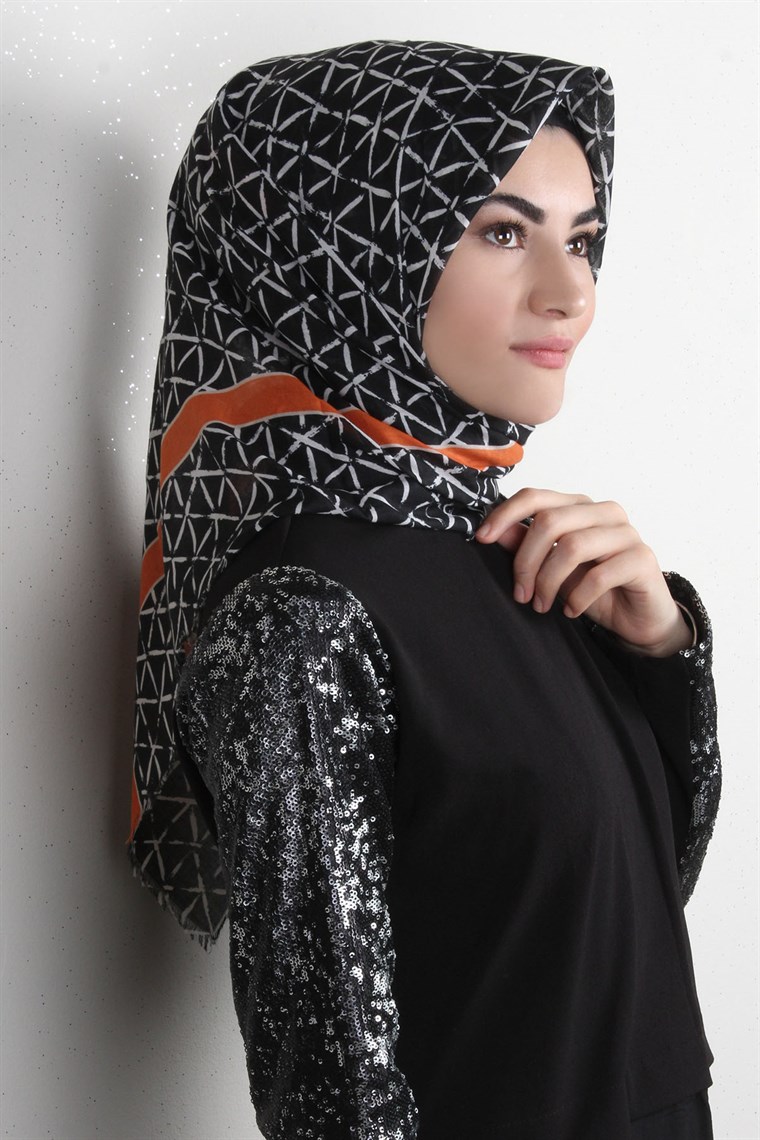 Coton Kare Eşarp 1214-73