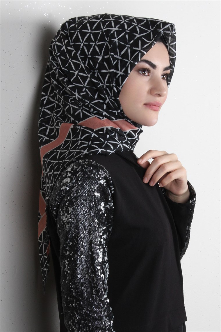 Coton Kare Eşarp 1214-74