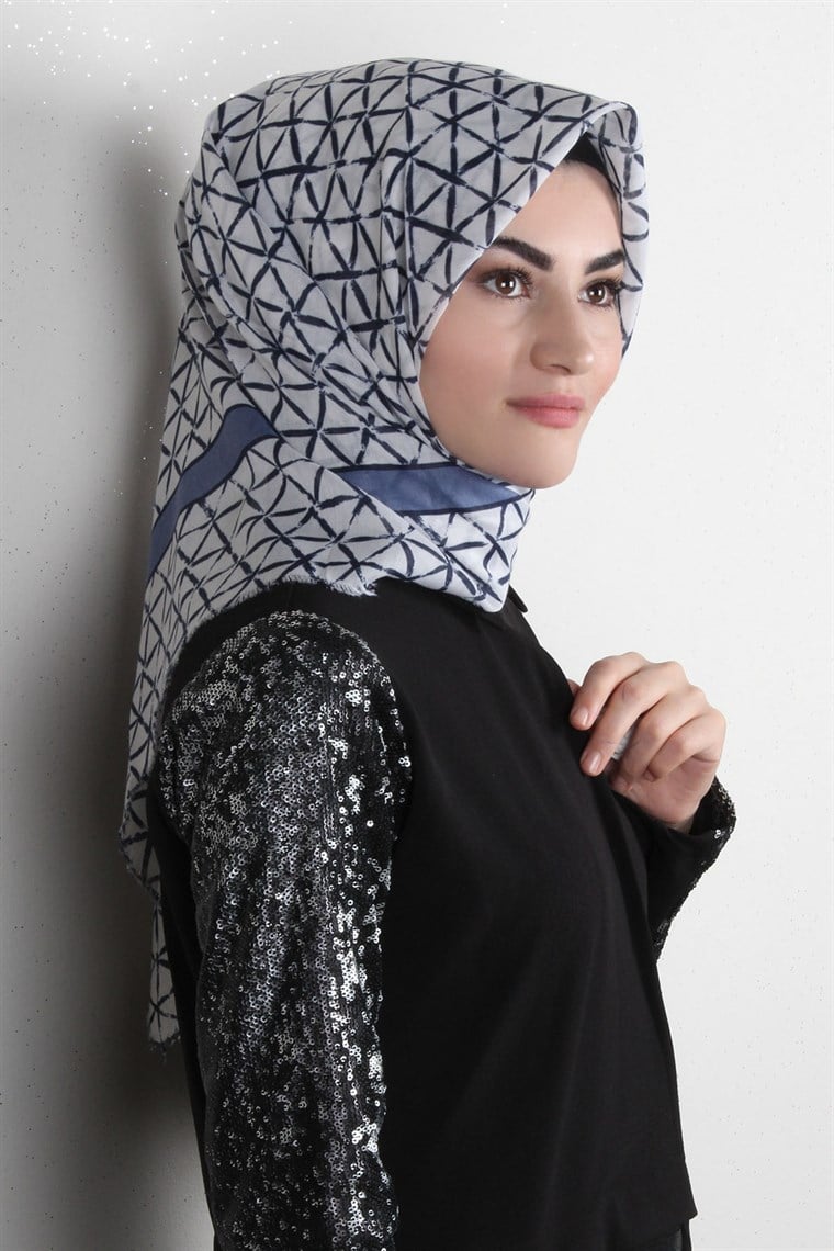 Coton Kare Eşarp 1214-78
