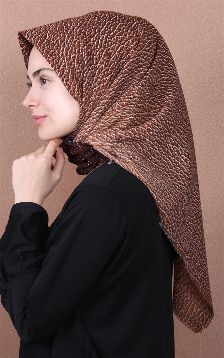 Coton Kare Eşarp 1214-8