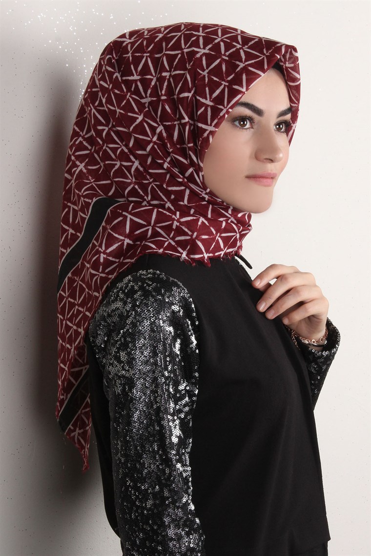 Coton Kare Eşarp 1214-81