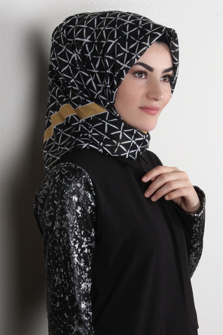 Coton Kare Eşarp 1214-82