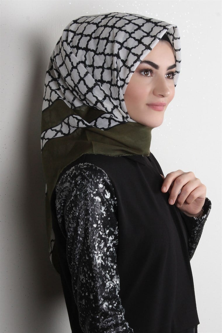 Coton Kare Eşarp 1214-84