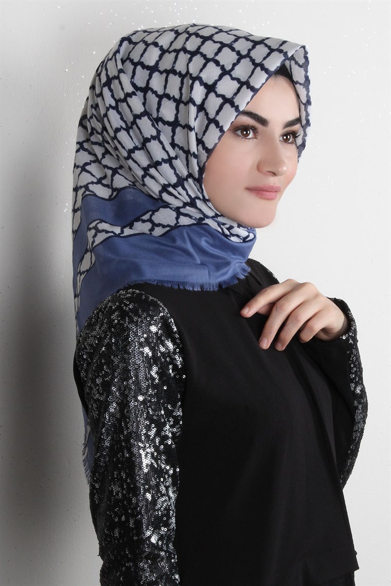 Coton Kare Eşarp 1214-85