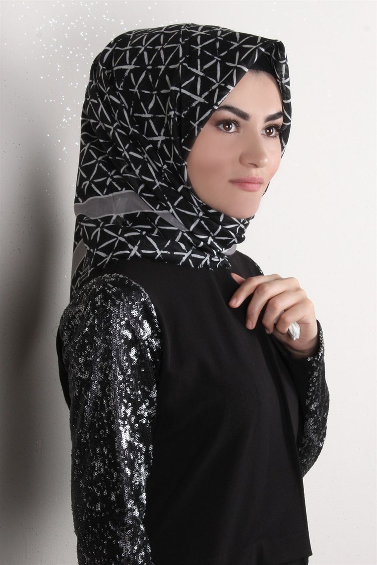 Coton Kare Eşarp 1214-86