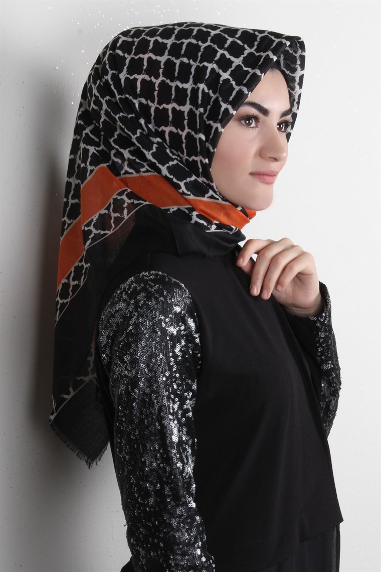 Coton Kare Eşarp 1214-89