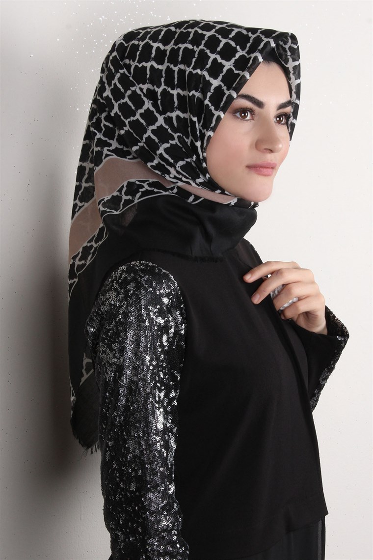 Coton Kare Eşarp 1214-91