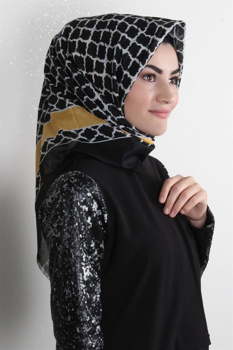 Coton Kare Eşarp 1214-92