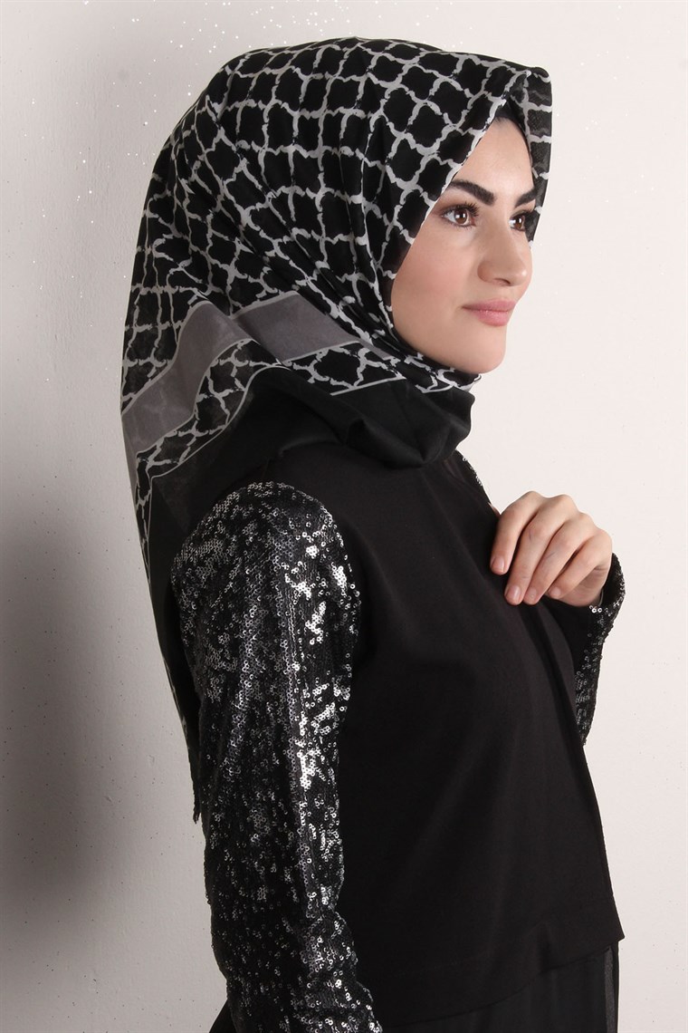 Coton Kare Eşarp 1215-1